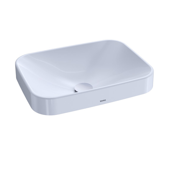 Toto Arvina Rectangle Vessel Lavatory with CeFIONtect Glaze Cotton White Toto LT425G01