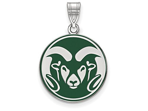 LogoArt SS008COS Sterling Silver LogoArt Colorado State University Enameled Large Pendant