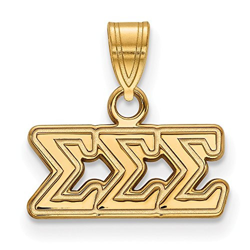 LogoArt GP002SSS Sterling Silver w/GP LogoArt Sigma Sigma Sigma Sm