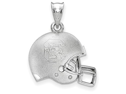 LogoArt SS505USO University Of South Carolina "c" Gamecock Centered 3D Football Helmet Pendant Chain Inclu
