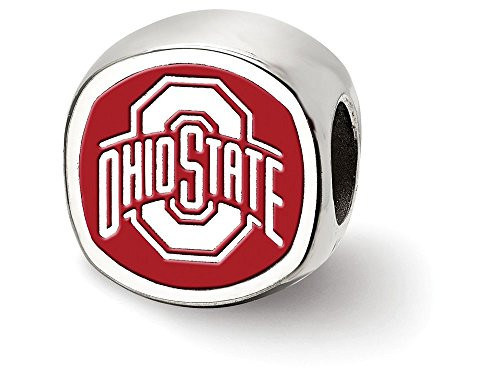 LogoArt SS501OSU Sterling Silver the Ohio State University "ohio State" On Block "o" Athletic Mark Bead Charm