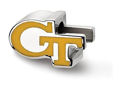 LogoArt SS500GT Sterling Silver LogoArt Georgia Institute of Technology Enamel Logo Bead
