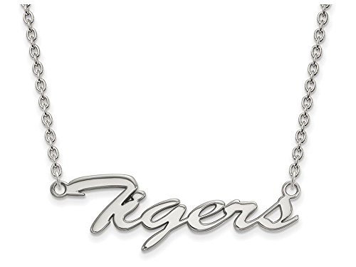 LogoArt SS081LSU-18 Sterling Silver LogoArt Louisiana State University Med Pendant w/Necklace
