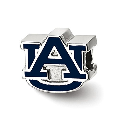 LogoArt SS500AU Auburn Primary Enameled Logo Bead (Sterling Sliver)