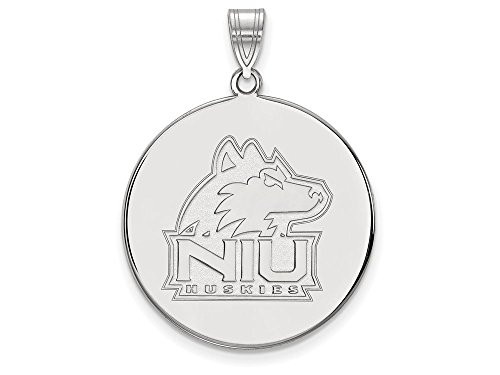 LogoArt SS035NIU Northern Illinois Extra Large (1 Inch) Disc Pendant (Sterling Sliver)