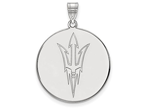 LogoArt SS050AZS Arizona State Extra Large (1 Inch) Disc Pendant (Sterling Sliver).