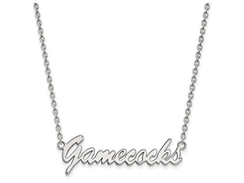LogoArt SS068USO-18 South Carolina Medium (5/8 Inch) Pendant w/Necklace (Sterling Silver).