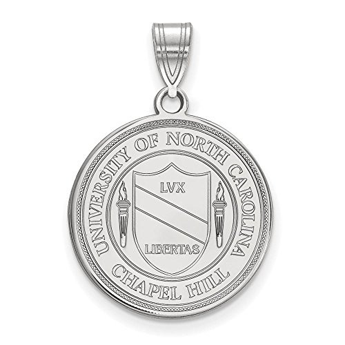 LogoArt SS058UNC North Carolina Large (3/4 Inch) Crest (Sterling Sliver).
