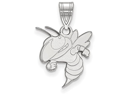 LogoArt SS043GT Sterling Silver LogoArt Georgia Institute of Technology Medium Pendant