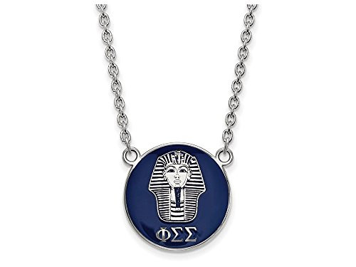 LogoArt SS043PSS-18 Phi Sigma Sigma Small Enameled Pendant w/Chain 18 Inch Chain