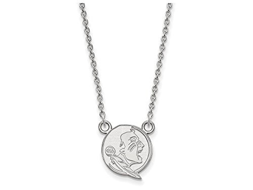 LogoArt SS054FSU-18 Sterling Silver LogoArt Florida State University Small Pendant w/Necklace
