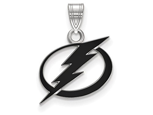LogoArt SS028LIG Tampa Bay Ligtning Small (1/2 Inch) Enamel Pendant (Sterling Silver).