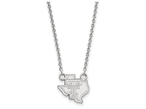 LogoArt SS054TXT-18 Sterling Silver LogoArt Texas Tech University Small Pendant w/Necklace