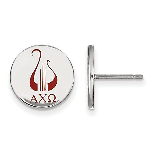 Sororities SS047ACO Sterling Silver LogoArt Alpha Chi Omega Enameled 