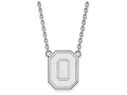 LogoArt SS054OSU-18 Sterling Silver LogoArt Ohio State University Large Pendant w/Necklace