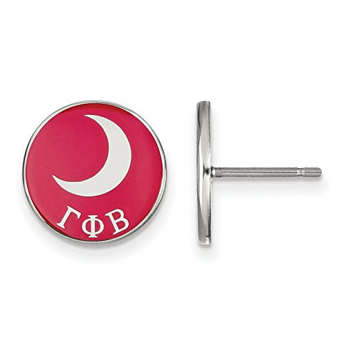 LogoArt SS046GPB Sterling Silver LogoArt Gamma Phi Beta Enameled Post Earringss