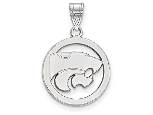 LogoArt SS033KSU Sterling Silver LogoArt Kansas State University Sm Pendant in Circle