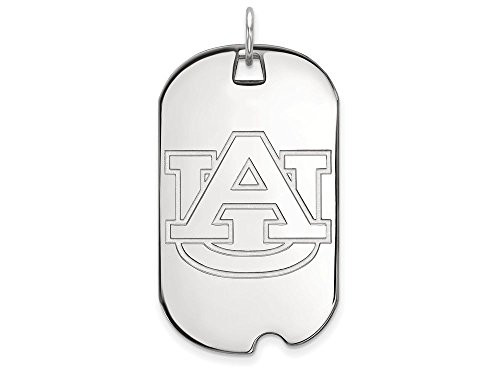 LogoArt SS028AU Sterling Silver LogoArt Auburn University Large Dog Tag