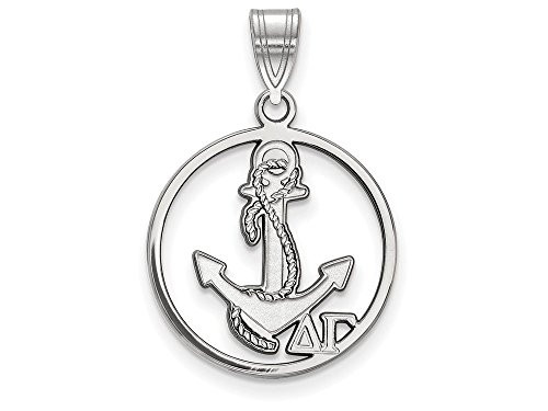 LogoArt SS041DG Sterling Silver Delta Gamma Small Circle Pendant Chain Included