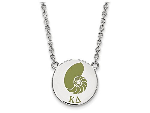 LogoArt SS045KD-18 Sterling Silver LogoArt Kappa Delta Small Enl Pend w/Necklace