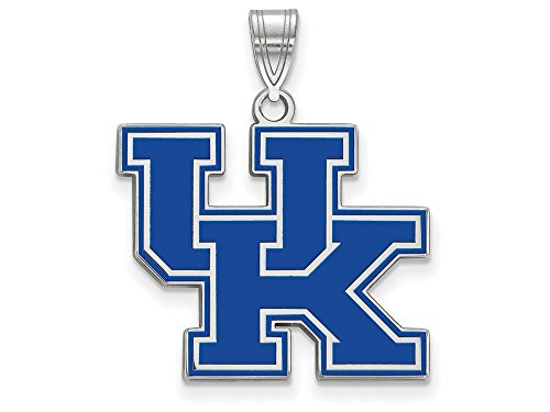 LogoArt SS032UK Sterling Silver LogoArt University of Kentucky Large Enamel Pendant