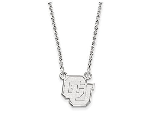 LogoArt SS032UCO-18 Sterling Silver LogoArt University of Colorado Small Pendant w/Necklace
