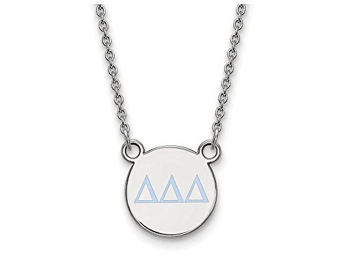 LogoArt SS027DDD-18 Delta Delta Delta Extra Small Enameled Pendant w/Chain 18 Inch Chain.