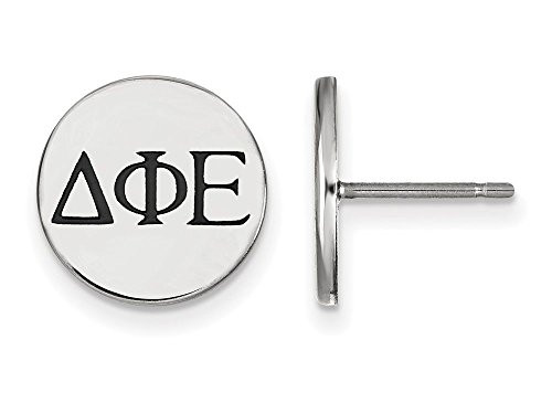 LogoArt SS033DPH Sterling Silver LogoArt Delta Phi Epsilon Enameled Post Earringss
