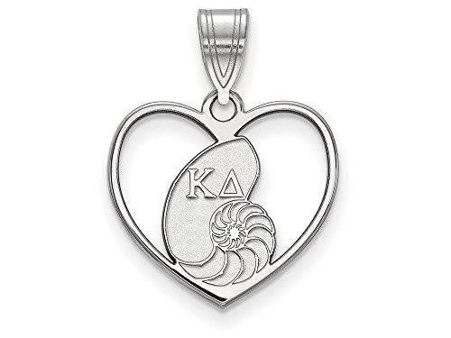 LogoArt SS040KD Sterling Silver Kappa Delta Heart Pendant Chain Included