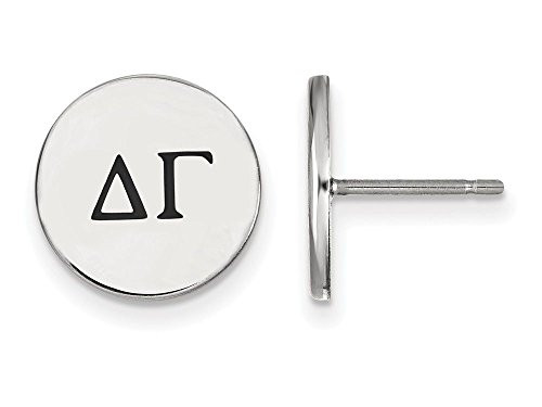 LogoArt SS033DG Sterling Silver LogoArt Delta Gamma Enameled Post Earringss