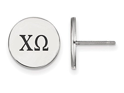 LogoArt SS033CHO Sterling Silver LogoArt Chi Omega Enameled Post E
