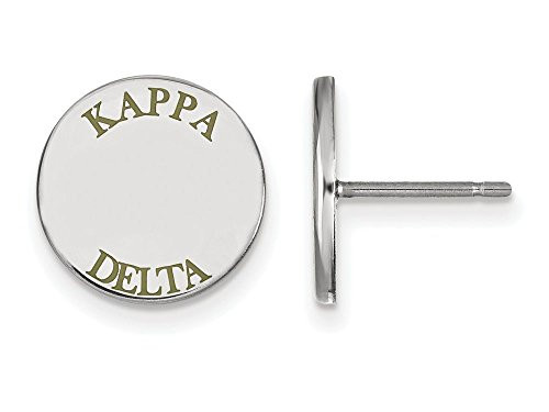 Sororities SS020KD Sterling Silver LogoArt Kappa Delta Enameled Post Earringss