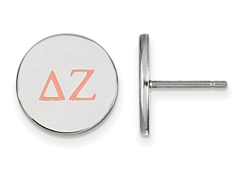 Sororities SS032DZ Sterling Silver LogoArt Delta Zeta Enameled Post Earringss