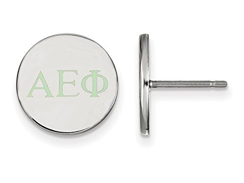 Sororities SS032AEP Sterling Silver LogoArt Alpha Epsilon Phi Enameled Post Earringss