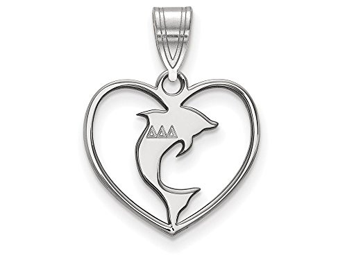 LogoArt SS040DDD Sterling Silver Delta Delta Delta Heart Pendant Chain Included