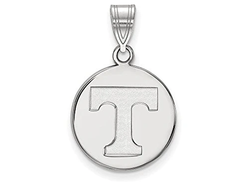 LogoArt SS039UTN Sterling Silver LogoArt University of Tennessee Medium Disc Pendant