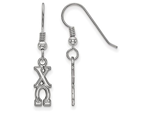 Sororities SS026CHO Sterling Silver LogoArt Chi Omega Small Dangle Earringss