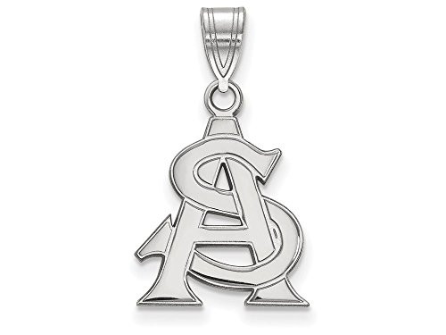 LogoArt SS026AZS Sterling Silver LogoArt Arizona State University Medium Pendant