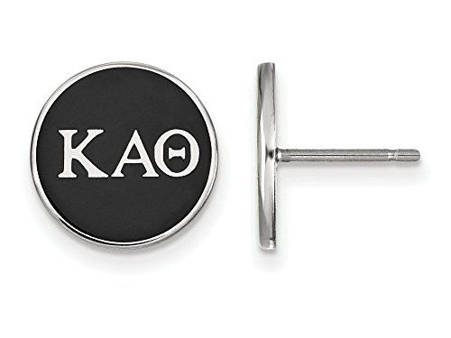 Sororities SS031KAT Sterling Silver LogoArt Kappa Alpha Theta Enameled Post Earringss