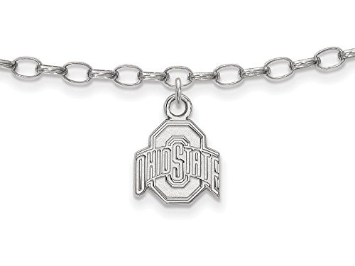 LogoArt SS030OSU Sterling Silver LogoArt Ohio State University Anklet