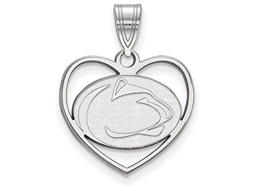 LogoArt SS021PSU Sterling Silver LogoArt Penn State University Pendant in Heart