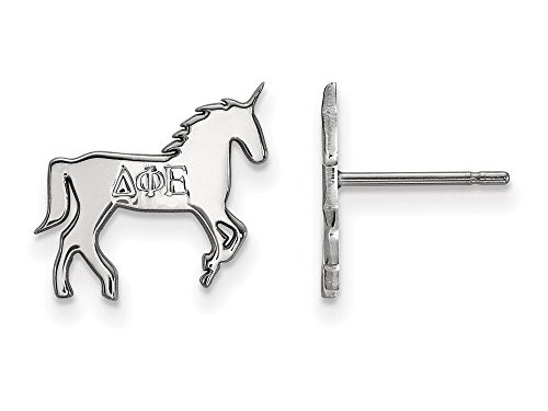 LogoArt SS038DPH Sterling Silver Delta Phi Epsilon Extra Small Post Earrings