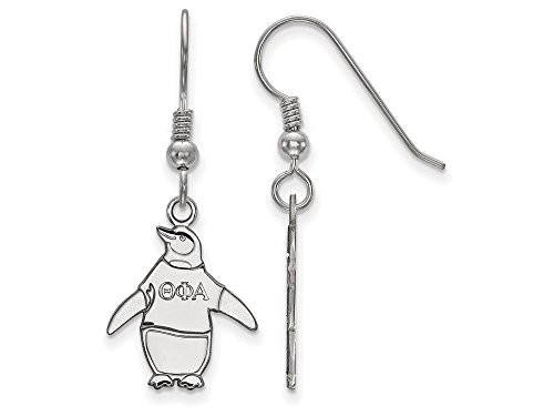 LogoArt SS037TPA Sterling Silver LogoArt Theta Phi Alpha Medium Dangle Earringss