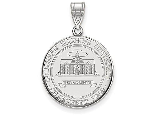 LogoArt SS021SIU Sterling Silver LogoArt Southern Illinois University Large Crest