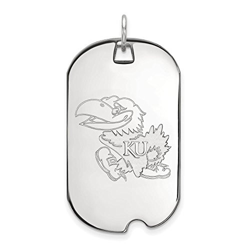LogoArt SS024UKS Kansas Large (3/4 Inch) Dog Tag (Sterling Silver).