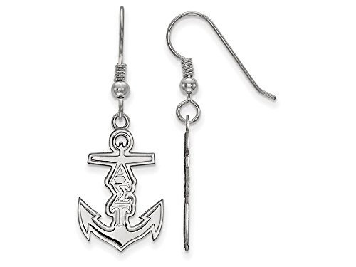 LogoArt SS037ALS Sterling Silver Alpha Sigma Tau Medium Dangle Earrings