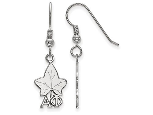 LogoArt SS037APH Sterling Silver LogoArt Alpha Phi Medium Dangle Earringss