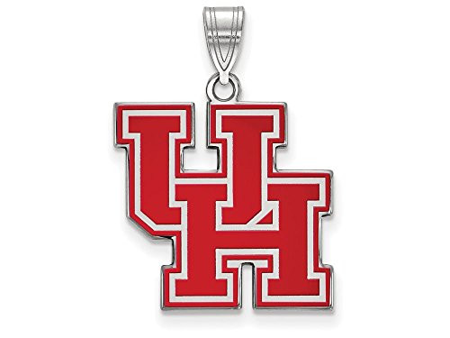 LogoArt SS018UHO Sterling Silver LogoArt University of Houston Large Enamel Pendant