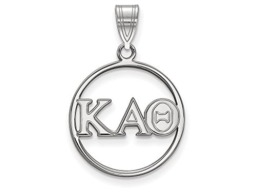 Sororities SS011KAT Sterling Silver LogoArt Kappa Alpha Theta Small Circle Pendant