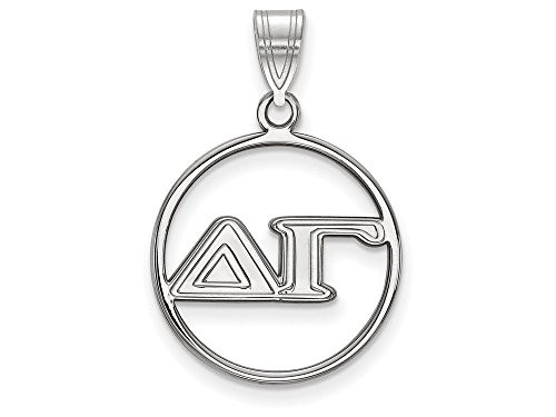 Sororities SS011DG Sterling Silver LogoArt Delta Gamma Small Circle Pendant